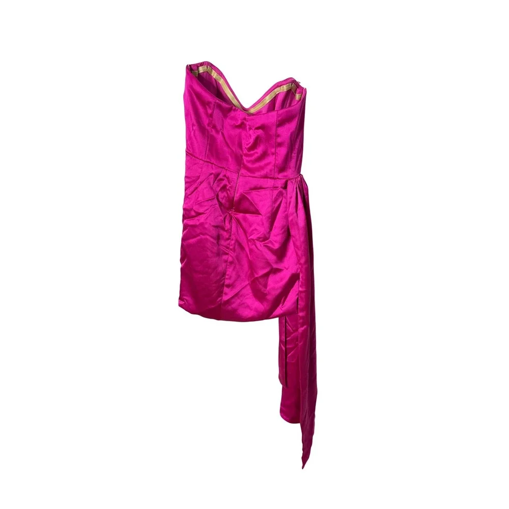 Katie May Chasing Dawn Strapless Mini Dress Electric Pink Womens Size S - Picture 7 of 10